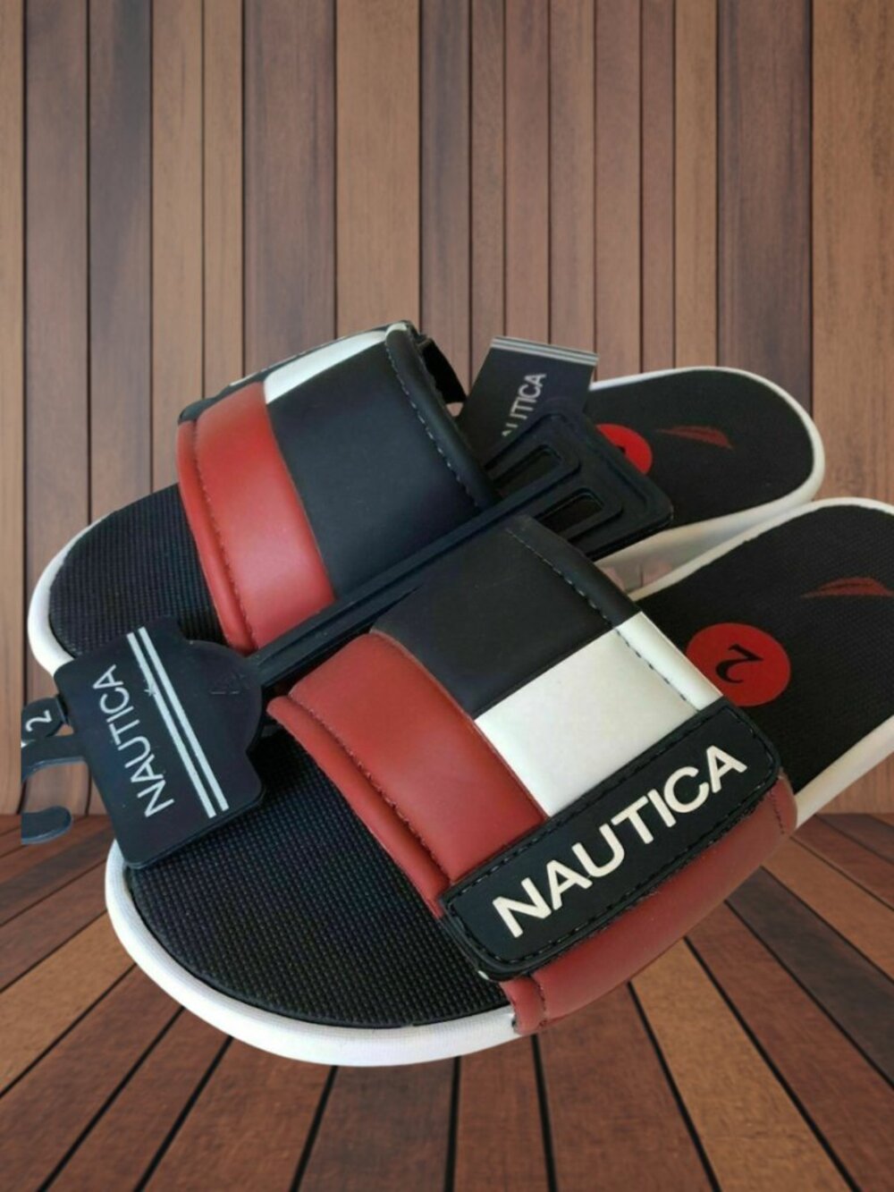 boy's sandals flip flop nautica tricolor brand new